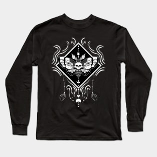 Death Moth Geometric Gothic Long Sleeve T-Shirt